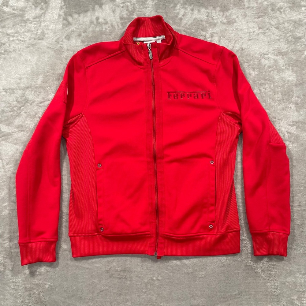 Puma Scuderia Ferrari Jacket Mens Medium Red F1 Full Zip Racing Track